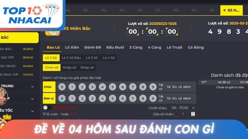 Đề Về 04 Hôm Sau Đánh Con Gì