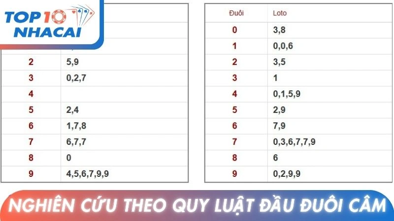 Nghiên cứu số theo quy luật đầu đuôi câm